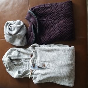 4 items~ mens sweaters XXL & XL, H&M slouch hat, long sleeve Old Navy tshirt XXL